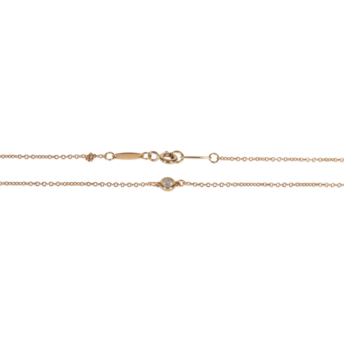 Rose Gold Diamond Elsa Peretti Diamond By The Yard Necklace