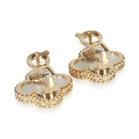 Yellow Gold Mother Of Pearl Vintage Alhambra Earrings