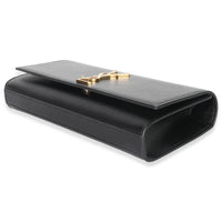 Black Grain De Poudre Classic Cassandre Clutch