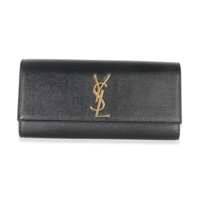 Black Grain De Poudre Classic Cassandre Clutch