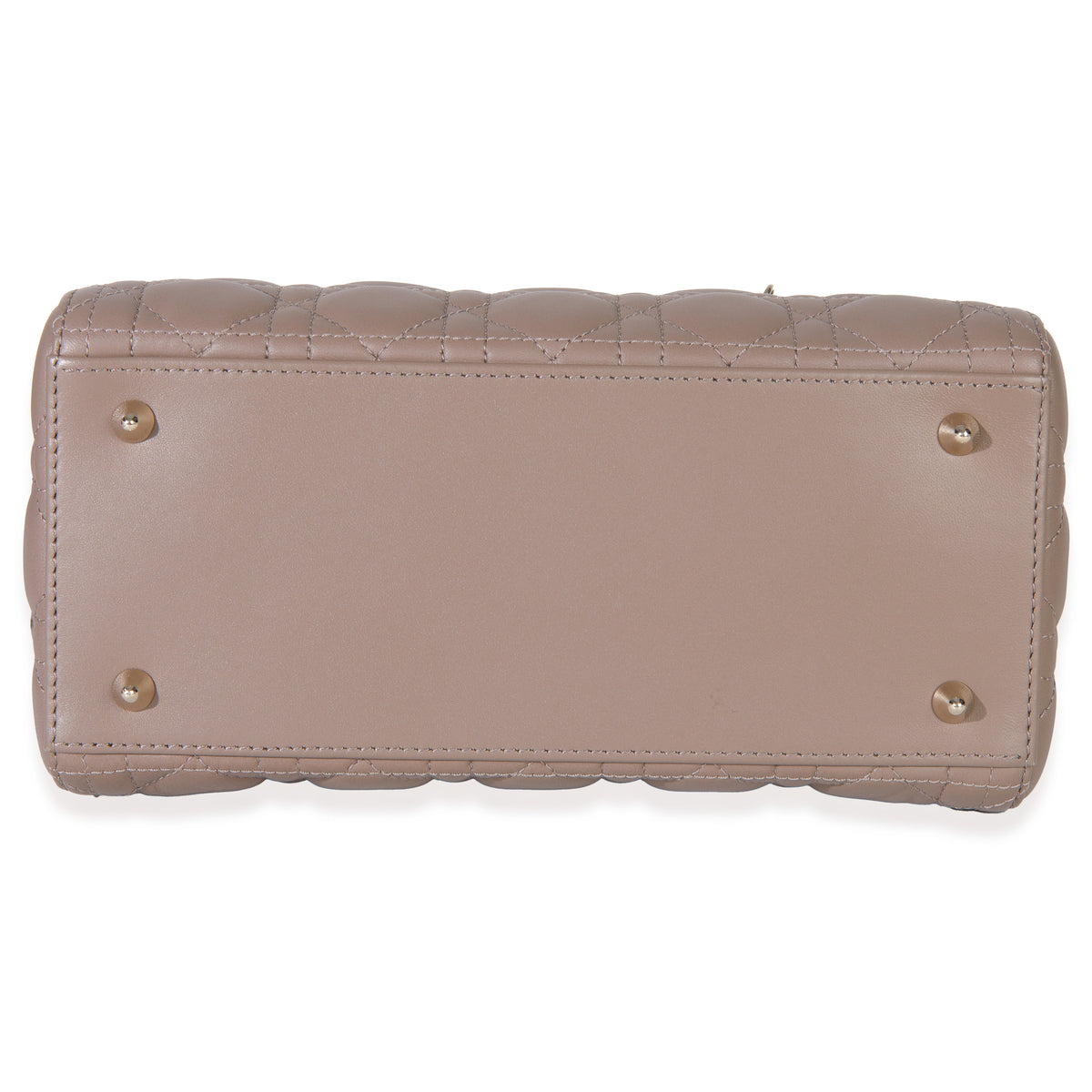 Christian Dior Taupe Lambskin Cannage Medium Lady Dior Handbag box