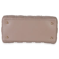 Christian Dior Taupe Lambskin Cannage Medium Lady Dior Handbag box