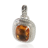Sterling Silver Citrine and Diamond Wheaton Pendant