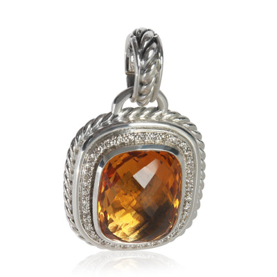Sterling Silver Citrine and Diamond Wheaton Pendant