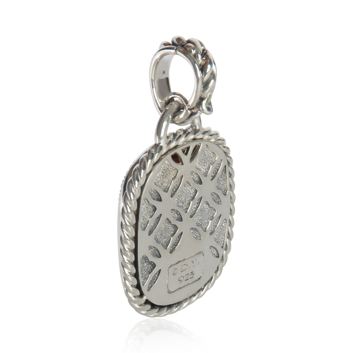 Sterling Silver Citrine and Diamond Wheaton Pendant