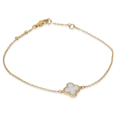 Yellow Gold Mabe Pearl Sweet Alhambra Bracelet
