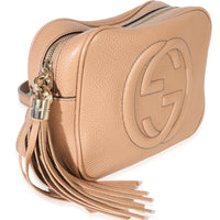Beige Pebbled Calfskin Small Soho Disco Crossbody