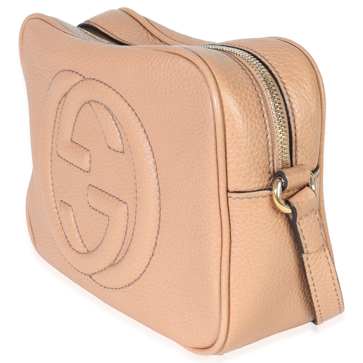 Beige Pebbled Calfskin Small Soho Disco Crossbody