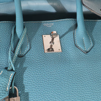 Blue Jean Togo Birkin 35 PHW