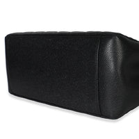 Black Quilted Caviar Grand Shopper Tote
