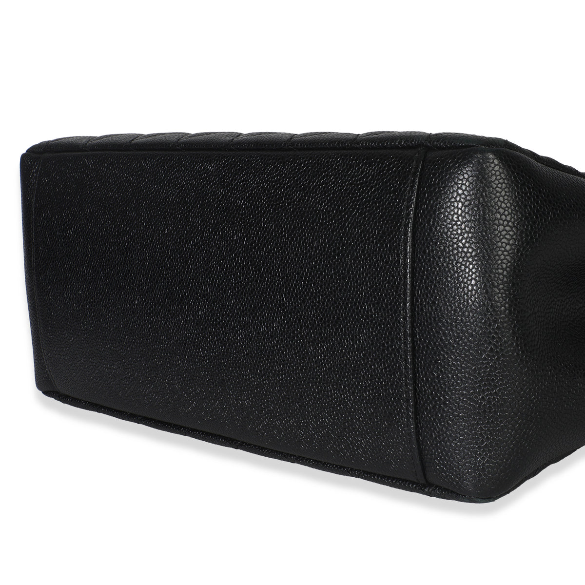 Black Quilted Caviar Grand Shopper Tote