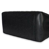 Black Quilted Caviar Grand Shopper Tote