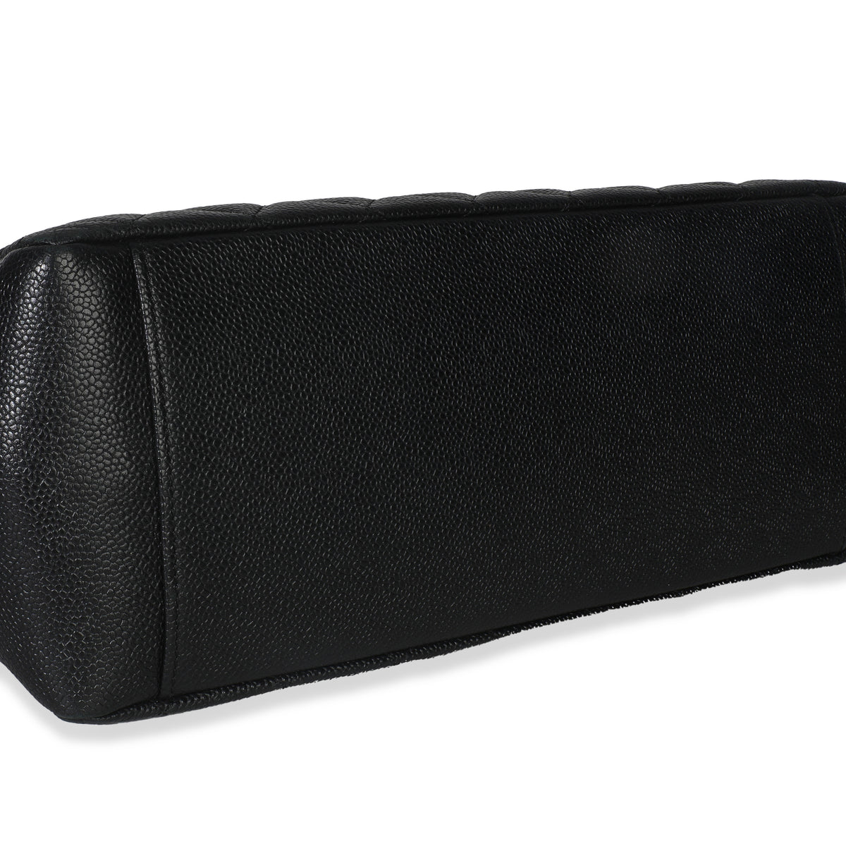 Black Quilted Caviar Grand Shopper Tote