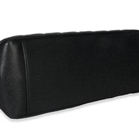 Black Quilted Caviar Grand Shopper Tote