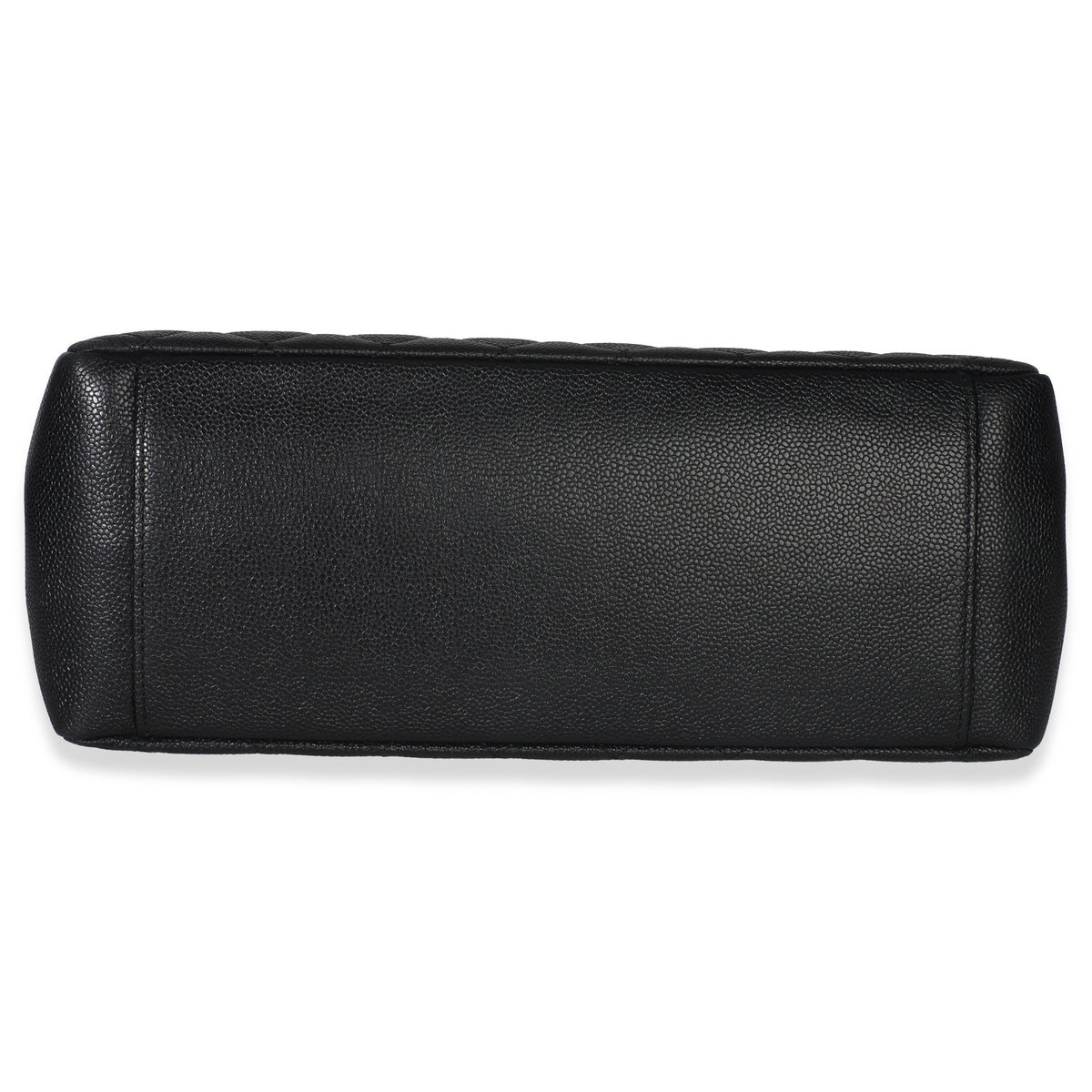 Black Quilted Caviar Grand Shopper Tote