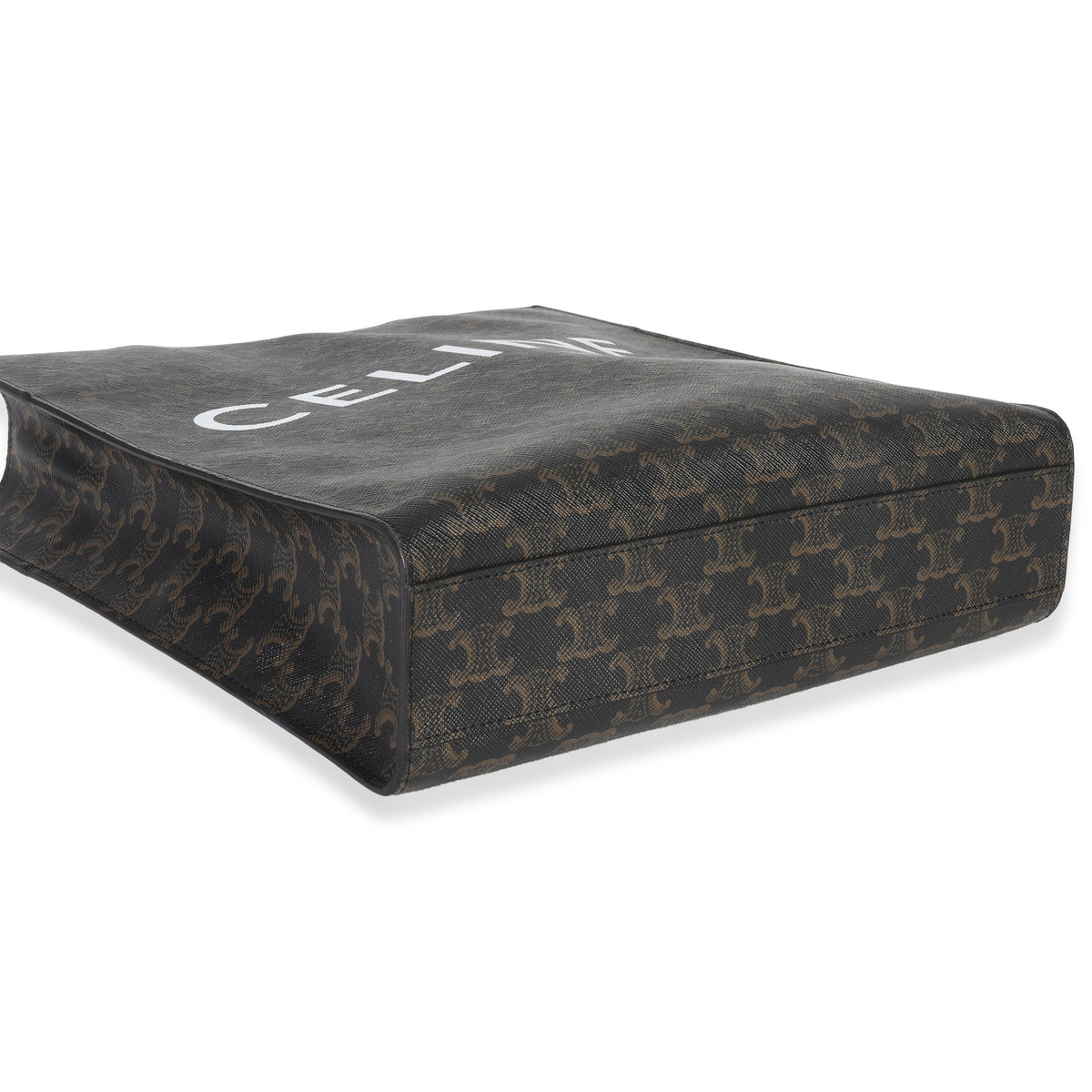 Triomphe Canvas Tan Calfskin Small Vertical Cabas