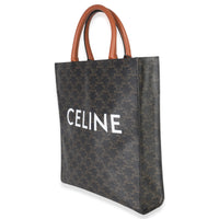 Triomphe Canvas Tan Calfskin Small Vertical Cabas