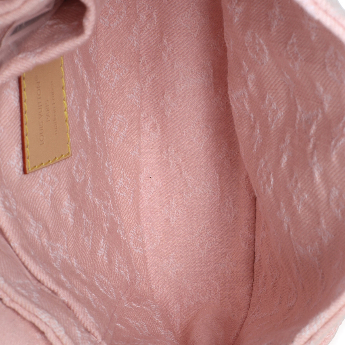 Washed Pink Monogram Denim Sunset