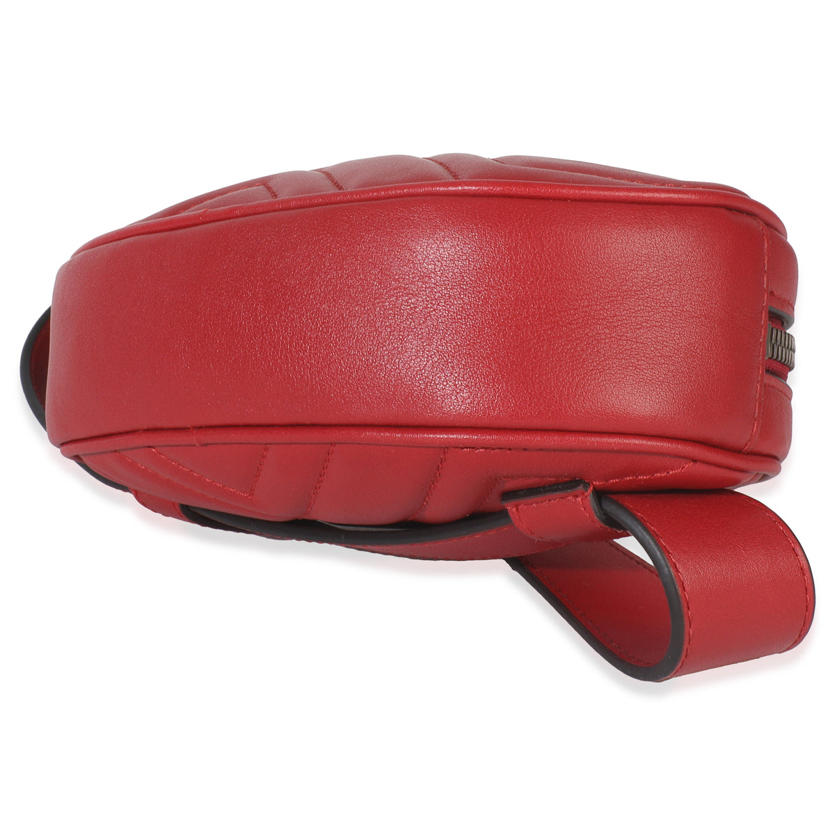 Hibiscus Red Matelasse Calfskin GG Marmont Belt Bag 85/34
