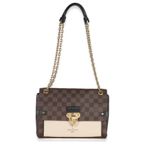 Cream Damier Ebene Canvas Vavin PM
