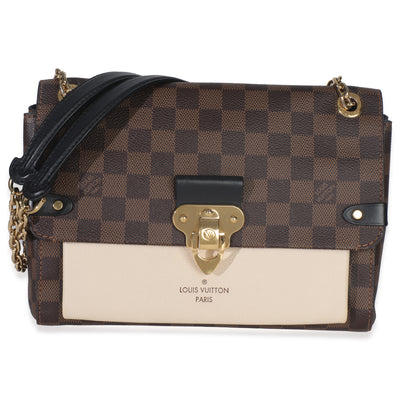 Cream Damier Ebene Canvas Vavin PM
