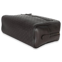 Brown Microguccissima Calfskin Toiletry Case