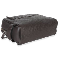 Brown Microguccissima Calfskin Toiletry Case