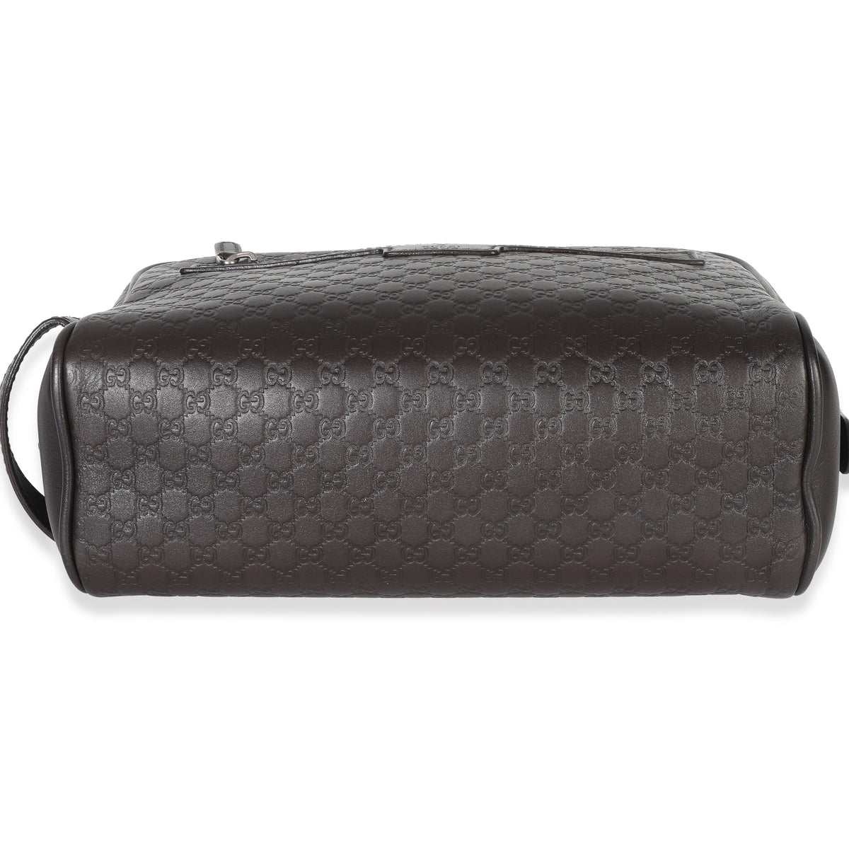 Brown Microguccissima Calfskin Toiletry Case