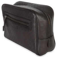Brown Microguccissima Calfskin Toiletry Case