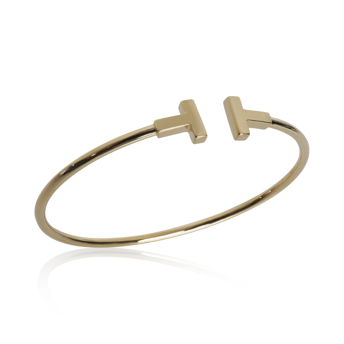 Yellow Gold  Tiffany T Narrow Wire Bracelet