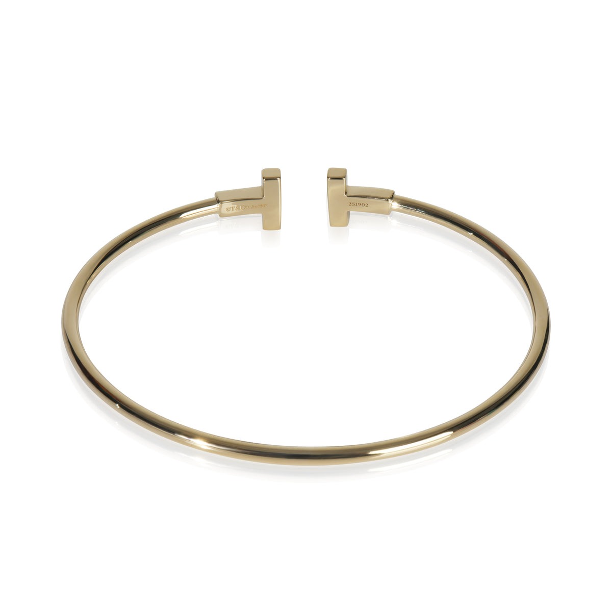 Yellow Gold  Tiffany T Narrow Wire Bracelet