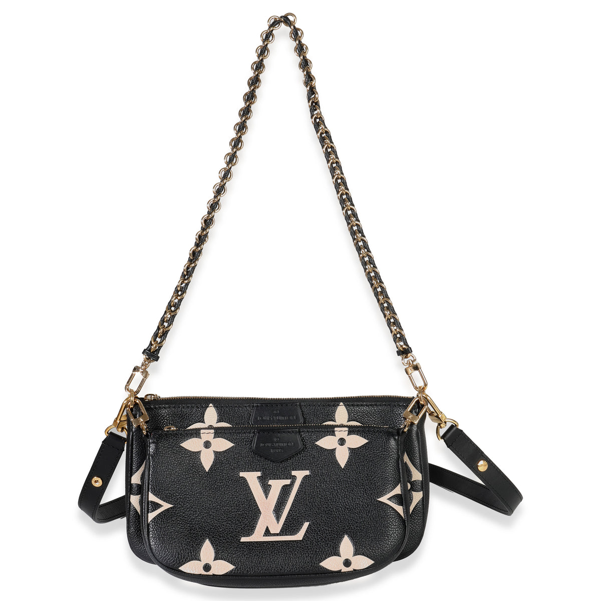 Black Beige Giant Monogram Empreinte Multi Pochette Accessories