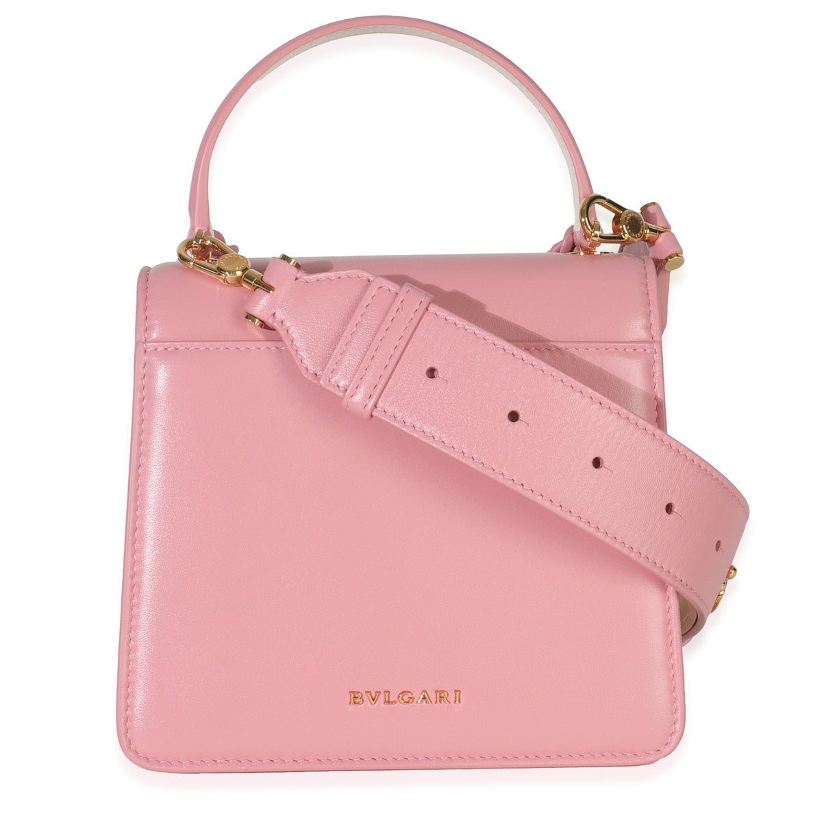 Bvlgari Pink Calfskin Serpenti Forever Top Handle Bag
