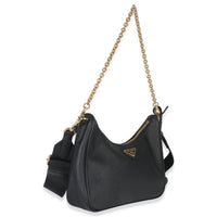 Black Saffiano Lux Re-Edition 2005 Shoulder Bag