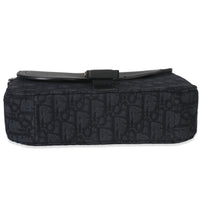 Black Oblique Canvas Small Saddle Messenger