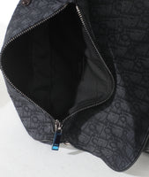 Christian Dior Black Oblique Jacquard Canvas Saddle Bag Handbag ad1