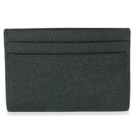 Saint Laurent Dark Khaki Grain De Poudre Credit Card Case Wallet bv