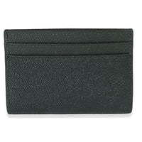 Dark Khaki Grain De Poudre Credit Card Case
