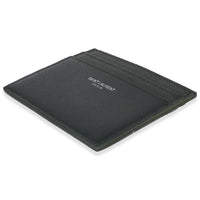 Saint Laurent Dark Khaki Grain De Poudre Credit Card Case Wallet box