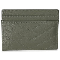 Light Green Grain De Poudre Matelasse Cassandre Card Case