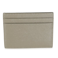Saint Laurent Olive Green Grain De Poudre Credit Card Case Wallet bv