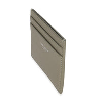 Saint Laurent Olive Green Grain De Poudre Credit Card Case Wallet sv