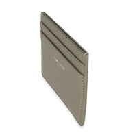 Saint Laurent Olive Green Grain De Poudre Credit Card Case Wallet sv