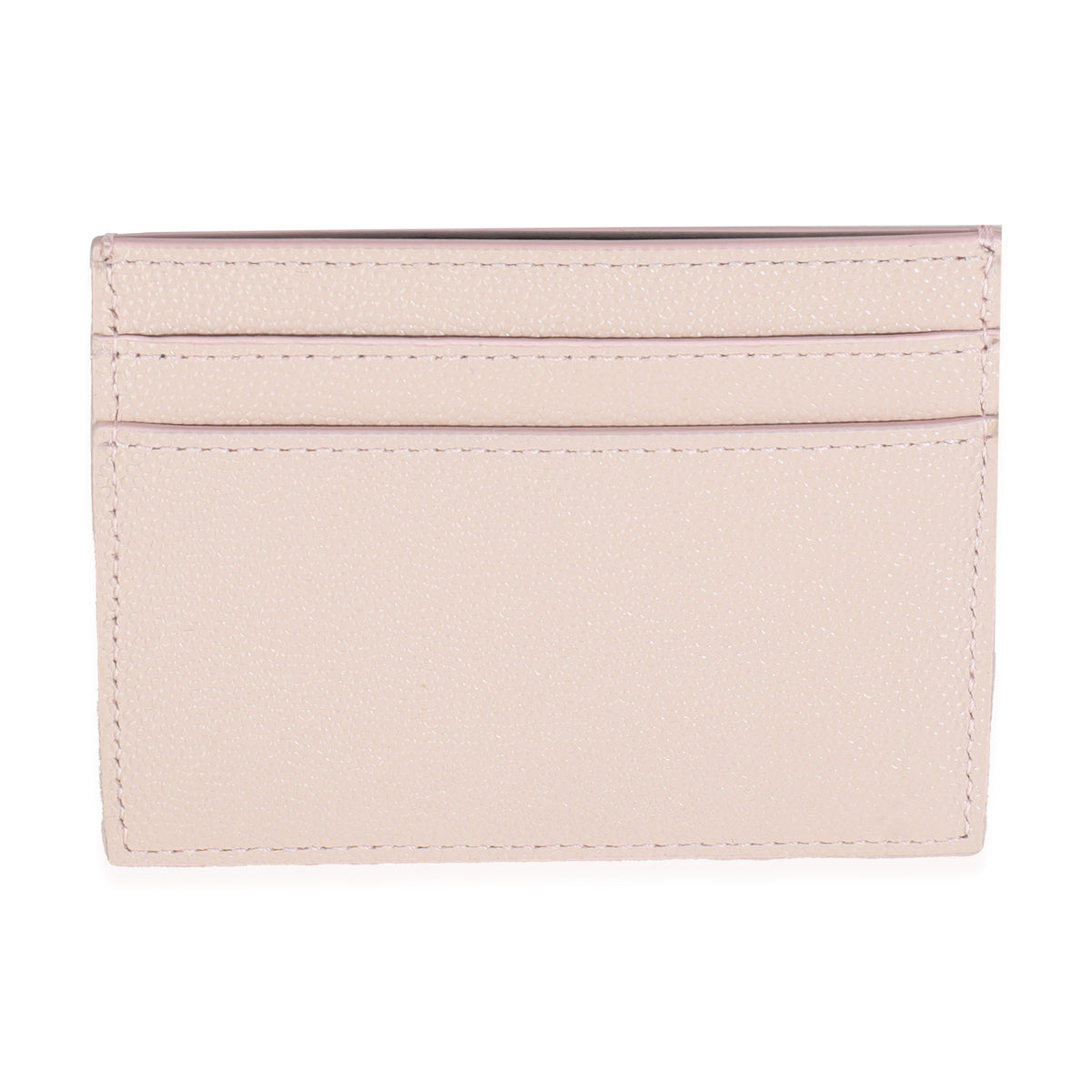 Saint Laurent Light Pink Grain De Poudre Credit Card Case Wallet bv