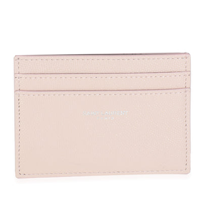 Light Pink Grain De Poudre Credit Card Case