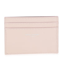 Saint Laurent Light Pink Grain De Poudre Credit Card Case Wallet fv