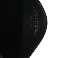 Black Grain De Poudre Matelasse Cassandre Card Case