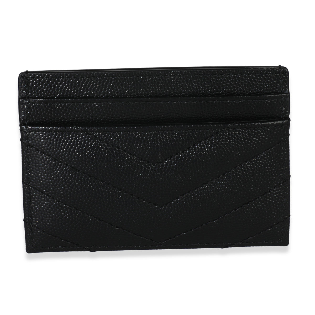 Black Grain De Poudre Matelasse Cassandre Card Case
