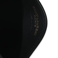 Black Grain De Poudre Matelasse Cassandre Card Case