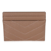 Saint Laurent Pale Pink Grain De Poudre Matelasse Cassandre Card Case Wallet stamp
